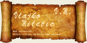 Vlajko Miletić vizit kartica